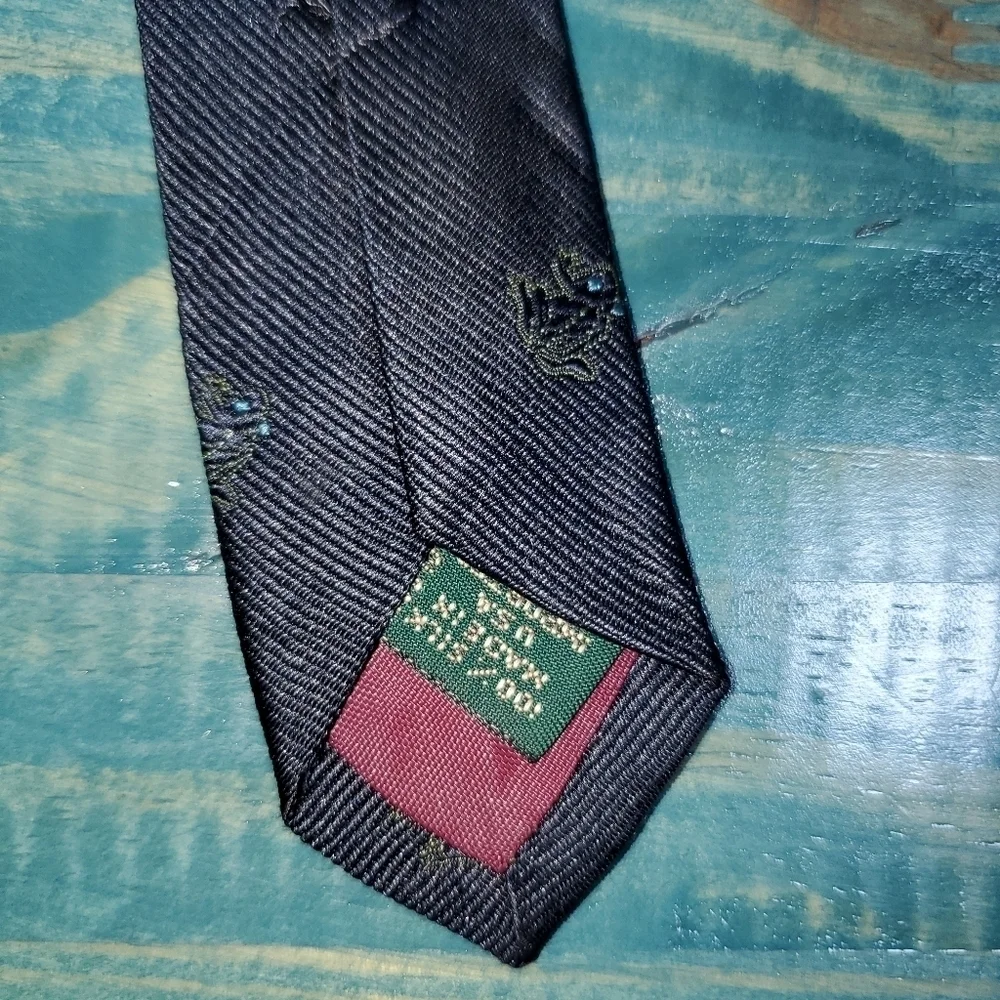 J. CREW Frog necktie Black / blue - NEW - Picture 7 of 8